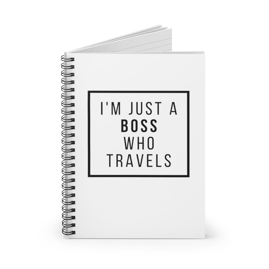 Boss Who Travel Spiral Notebook - Ruled Line