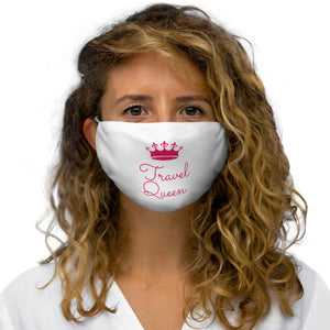 Travel Queen (Hot Pink) Snug-Fit Polyester Face Mask