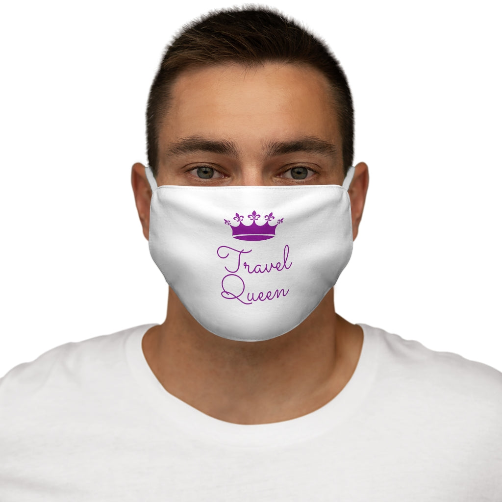 Travel Queen (Purple) Snug-Fit Polyester Face Mask