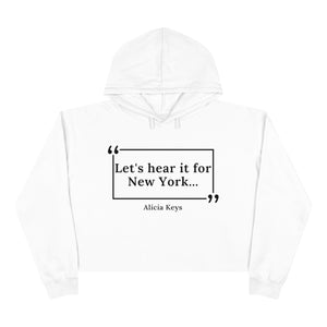 Hear it for New York Crop Hoodie