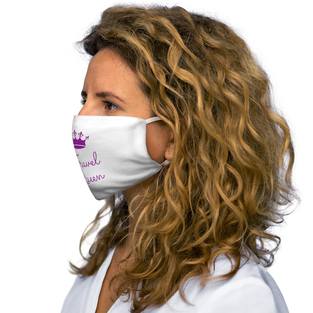 Travel Queen (Purple) Snug-Fit Polyester Face Mask