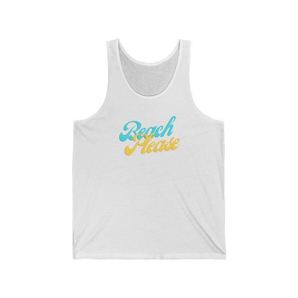 Beach Please Unisex Jersey Tank