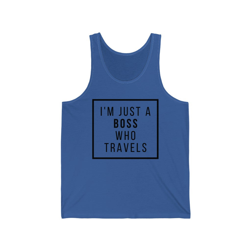 Boss Who Travels Unisex Jersey Tank