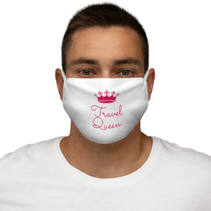 Travel Queen (Hot Pink) Snug-Fit Polyester Face Mask