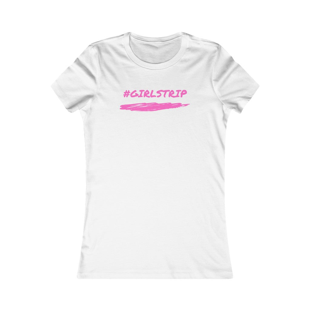 #GIRLSTRIP (Pink) Women's Slim Fit T-Shirt