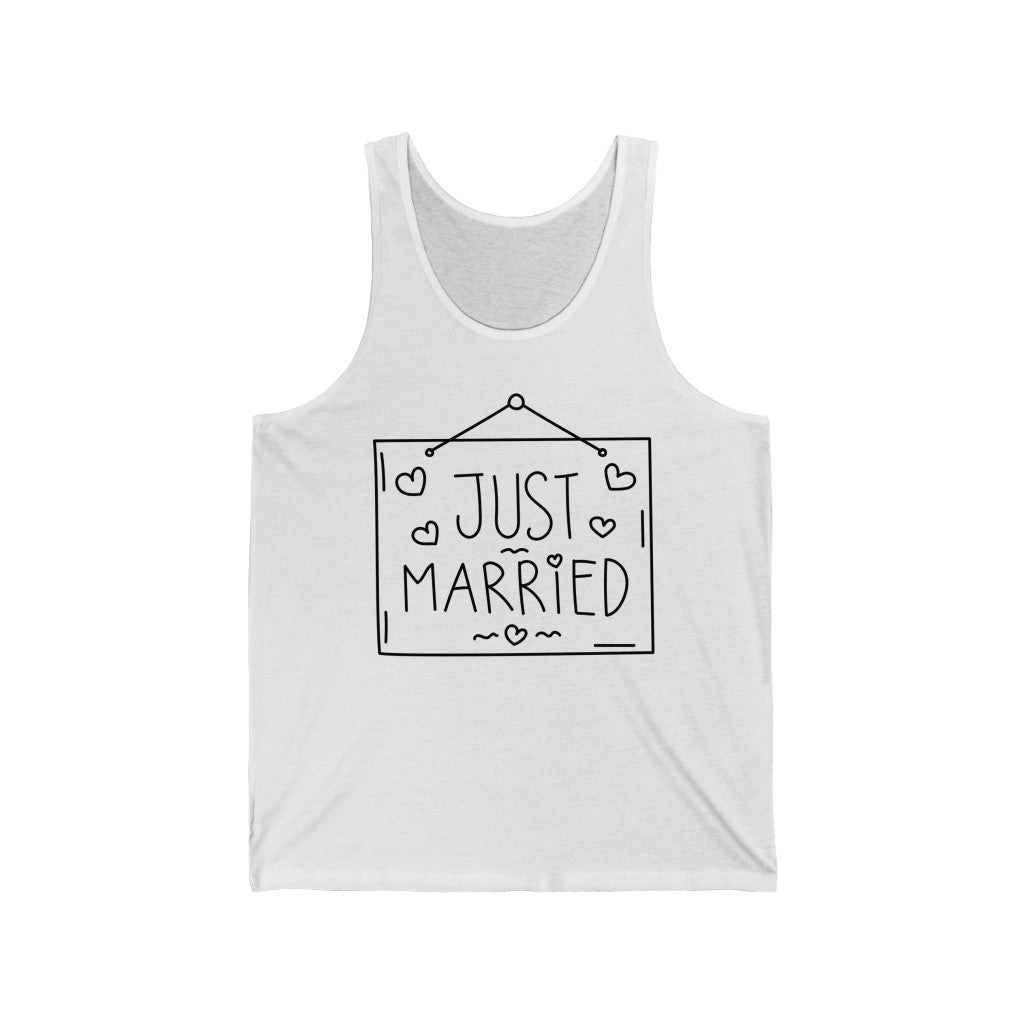 Just Married Unisex Jersey Tank