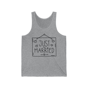 Just Married Unisex Jersey Tank