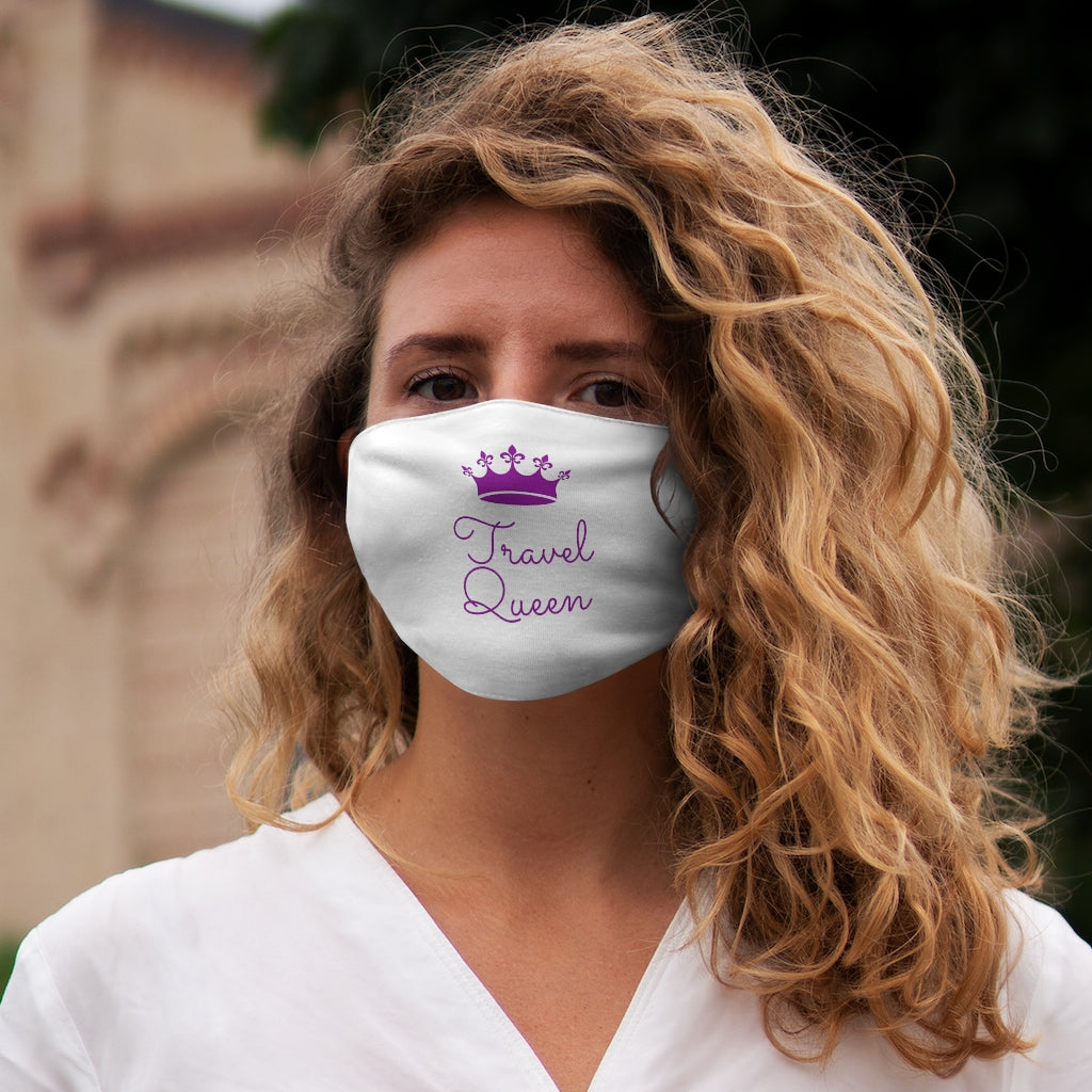 Travel Queen (Purple) Snug-Fit Polyester Face Mask