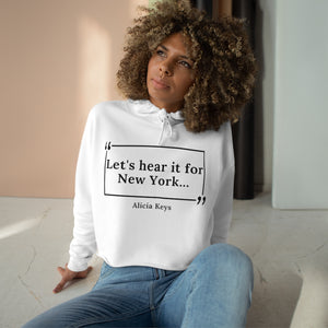 Hear it for New York Crop Hoodie