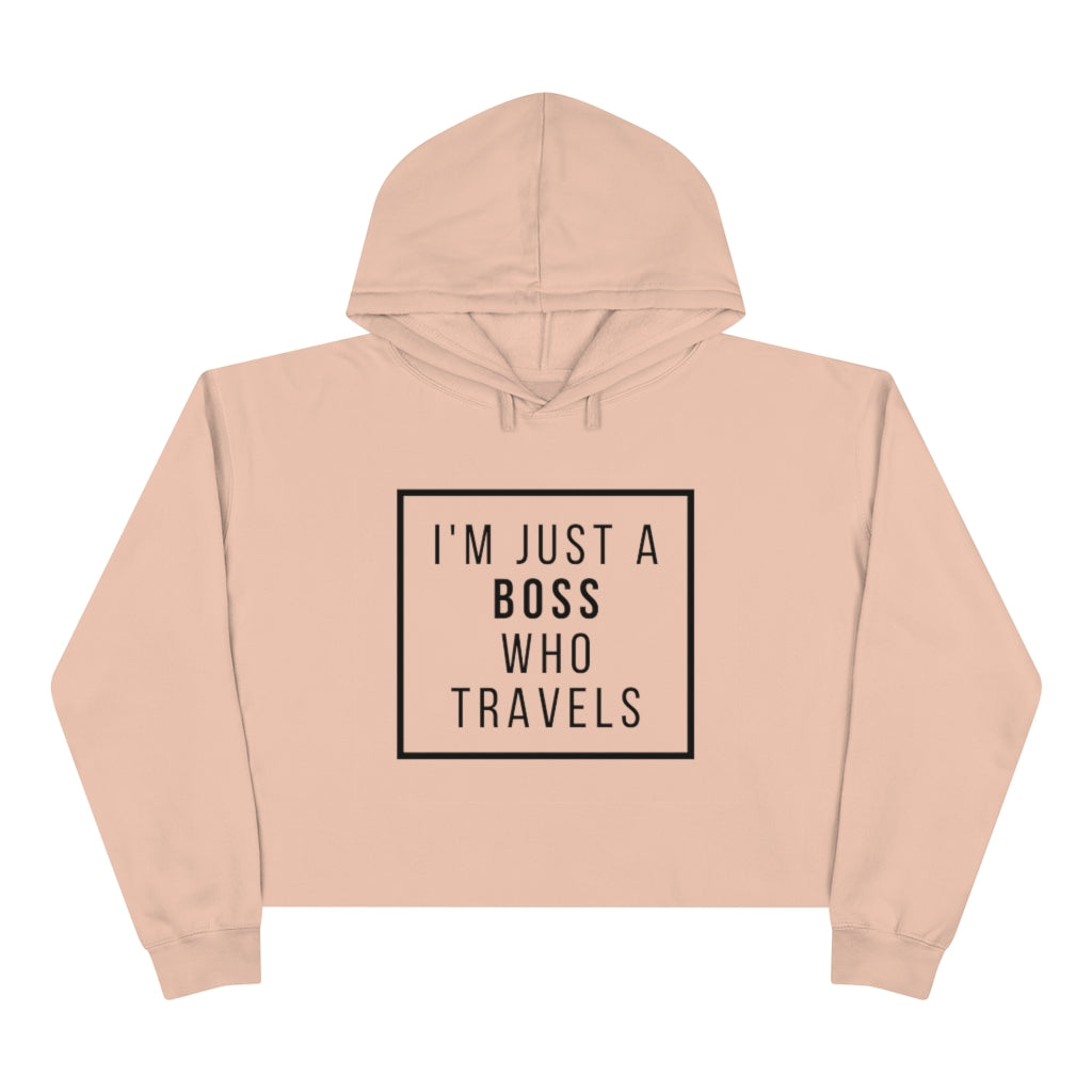 Boss Who Travels Crop Hoodie