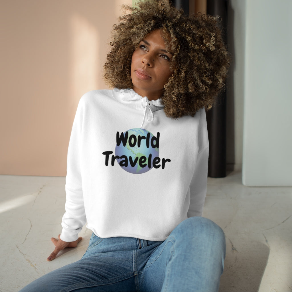 World Traveler Crop Hoodie